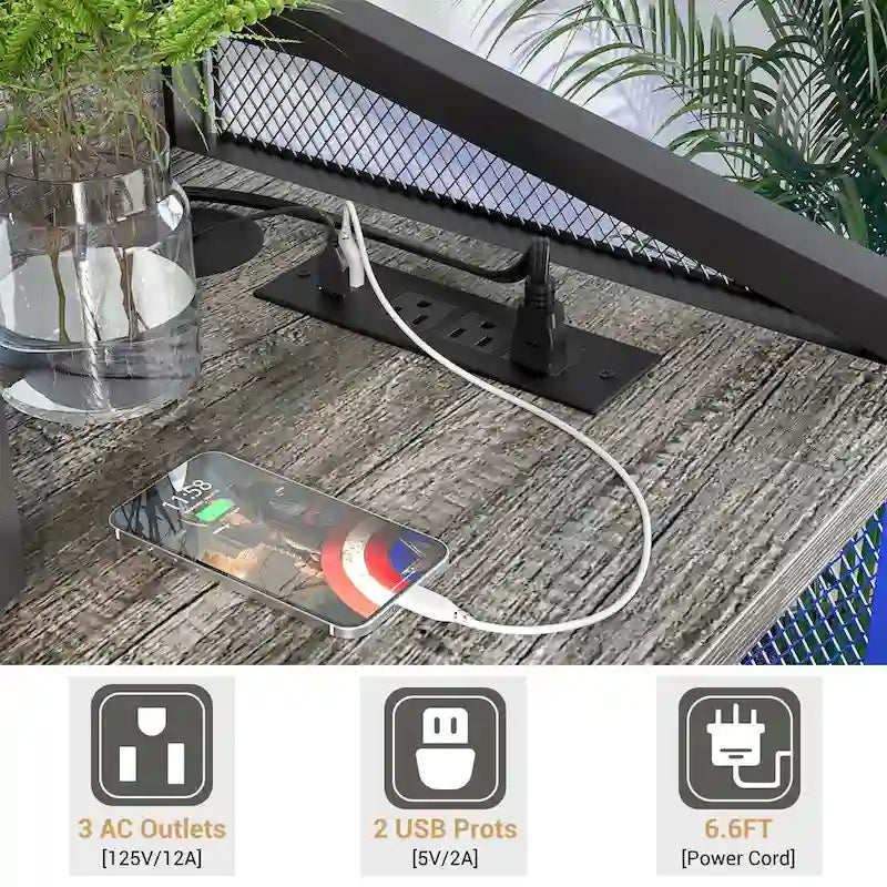 Classeur avec station de charge, armoire de rangement avec destructeur de documents sur roulettes