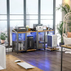 Classeur avec station de charge, armoire de rangement avec destructeur de documents sur roulettes