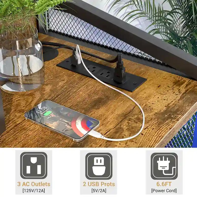 Classeur avec station de charge, armoire de rangement avec destructeur de documents sur roulettes