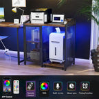 Classeur avec station de charge, armoire de rangement avec destructeur de documents sur roulettes