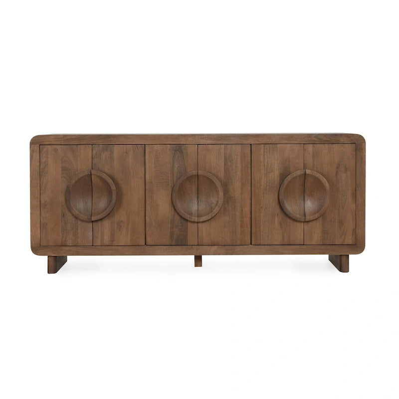 Buffet Classic Home Valley à 6 portes en bois de manguier naturel