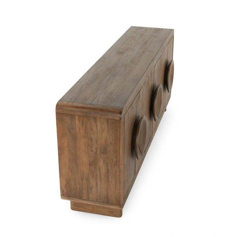 Buffet Classic Home Valley à 6 portes en bois de manguier naturel