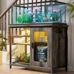 Support pour aquarium de 20 à 29 gallons avec prises électriques et éclairage LED