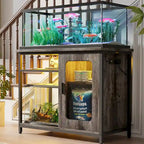 Support pour aquarium de 20 à 29 gallons avec prises électriques et éclairage LED