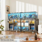 Support pour aquarium de 20 à 29 gallons avec prises électriques et éclairage LED
