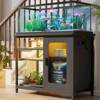 Support pour aquarium de 20 à 29 gallons avec prises électriques et éclairage LED