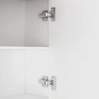 Meuble bar de style ferme avec porte coulissante de grange, grand buffet de cuisine rustique, table basse/bar, blanc