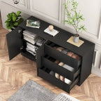 Buffet de cuisine moderne avec rangements, tiroirs et portes