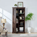 Armoire de rangement rustique haute avec porte de grange