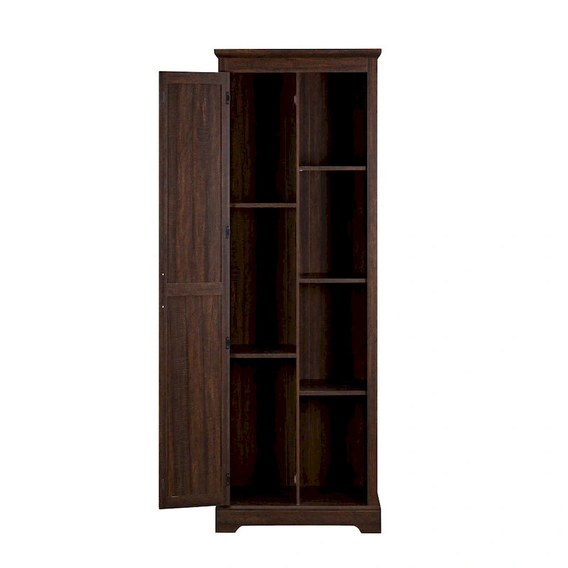 Armoire de rangement rustique haute avec porte de grange