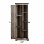 Armoire de rangement rustique haute avec porte de grange