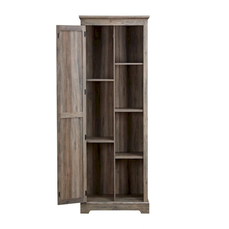 Armoire de rangement rustique haute avec porte de grange