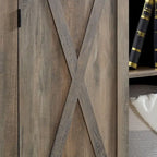 Armoire de rangement rustique haute avec porte de grange