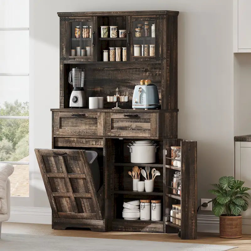 Armoire de rangement pour garde-manger de cuisine de style campagnard