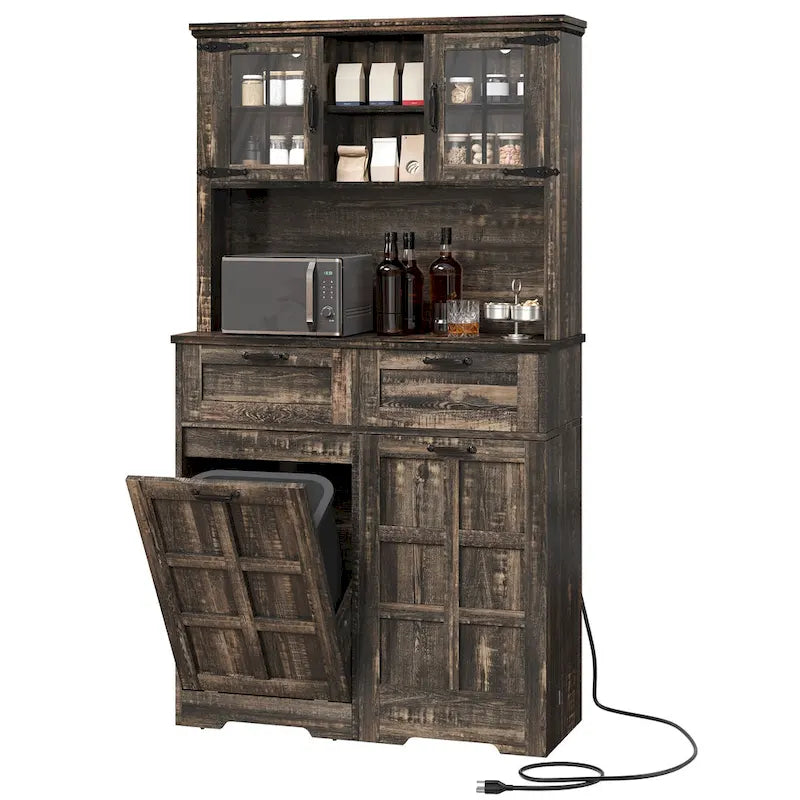 Armoire de rangement pour garde-manger de cuisine de style campagnard
