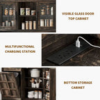 Armoire de rangement pour garde-manger de cuisine de style campagnard