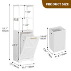 Étagère de rangement pour salle de bain à 3 niveaux inclinable de 53 po