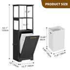 Étagère de rangement pour salle de bain à 3 niveaux inclinable de 53 po