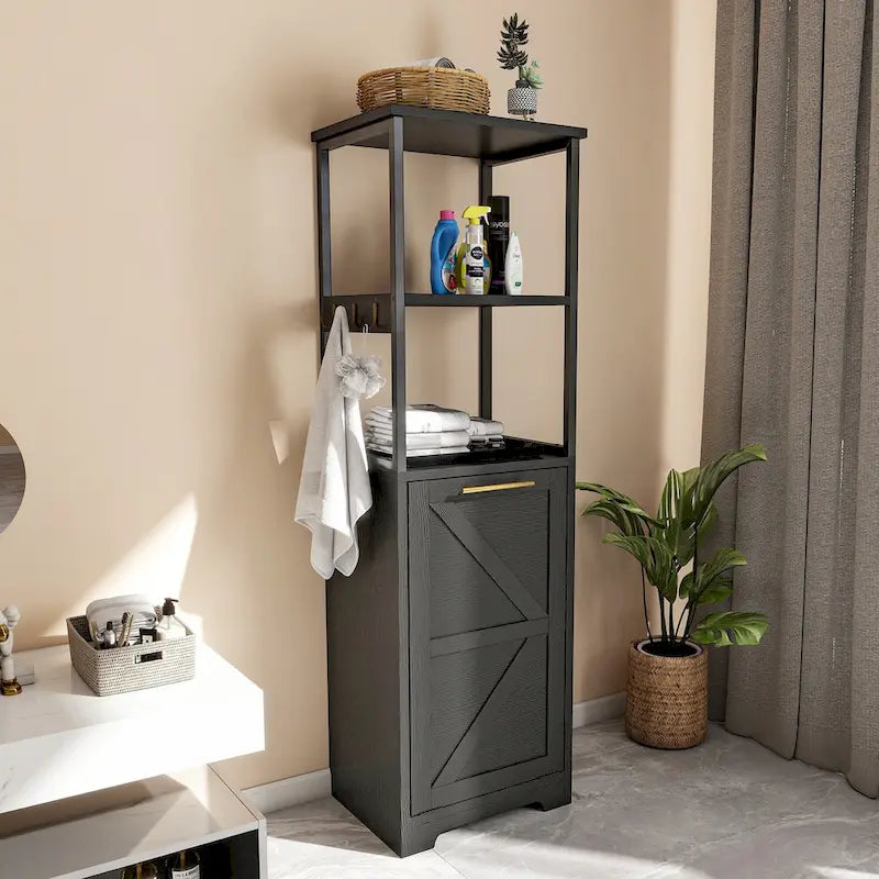 Étagère de rangement pour salle de bain à 3 niveaux inclinable de 53 po