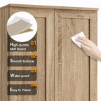 Armoire de rangement à deux portes et étagère réglable