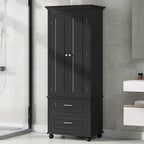 Armoire de rangement haute à deux tiroirs pour salle de bain/bureau