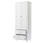 Armoire de rangement haute à deux tiroirs pour salle de bain/bureau