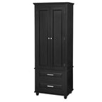 Armoire de rangement haute à deux tiroirs pour salle de bain/bureau