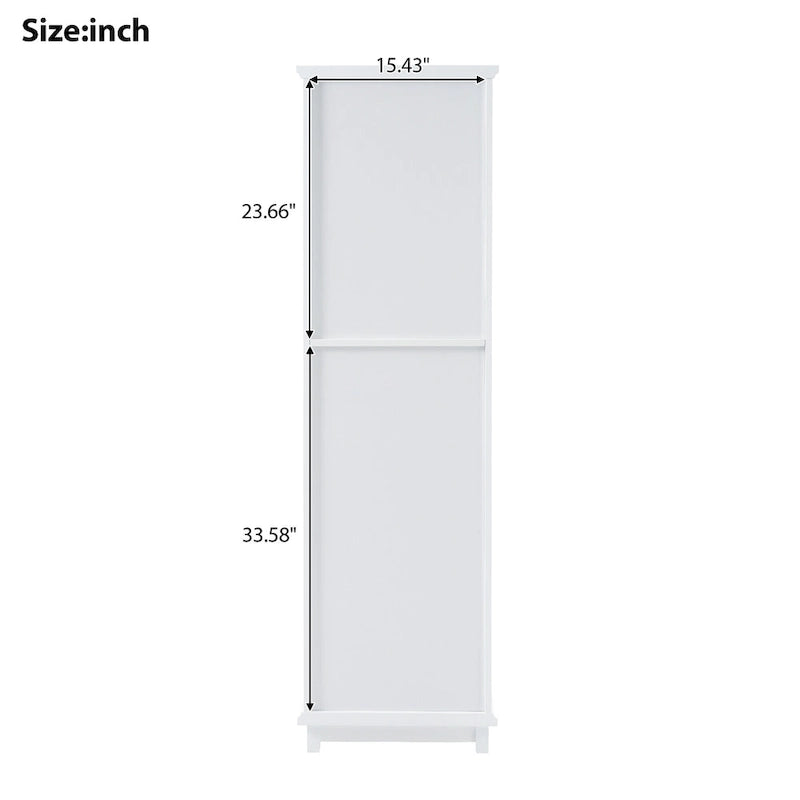 Armoire à linge avec porte vitrée et deux tiroirs, dimensions : 45 cm (L) x 36 cm (P) x 160 cm (H)