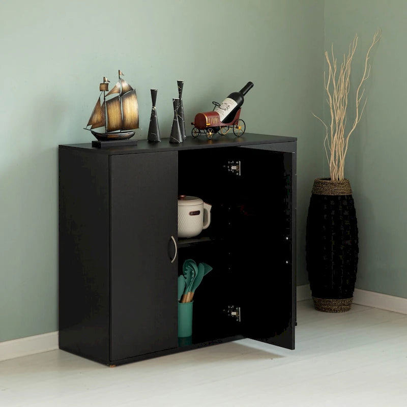 Buffet de 33 pouces avec rangement, grand plateau, tiroirs spacieux et étagère réglable - Rangement et organisation de la cuisine