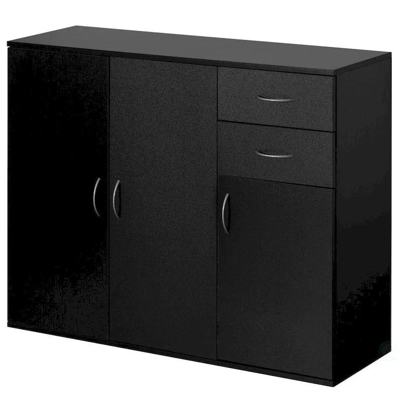 Buffet de 33 pouces avec rangement, grand plateau, tiroirs spacieux et étagère réglable - Rangement et organisation de la cuisine