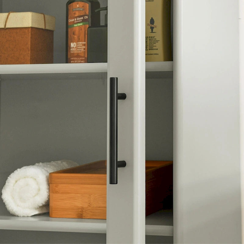 Meuble sur pied avec porte vitrée