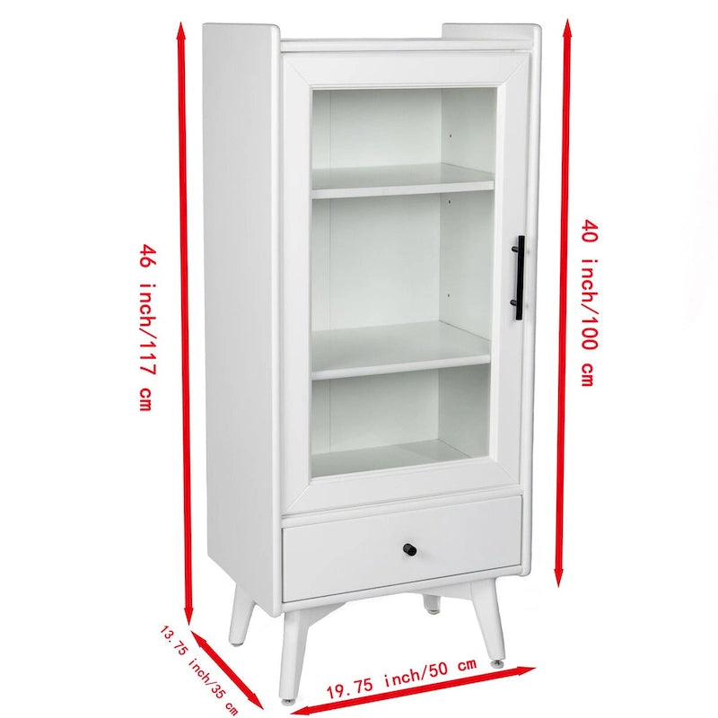 Meuble sur pied avec porte vitrée