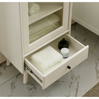 Meuble sur pied avec porte vitrée