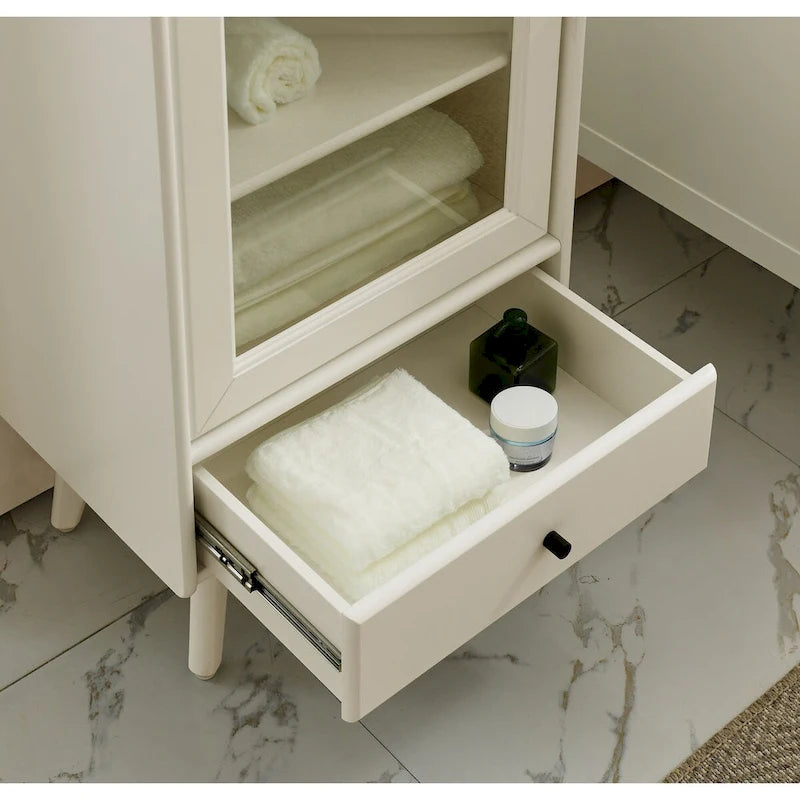 Meuble sur pied avec porte vitrée