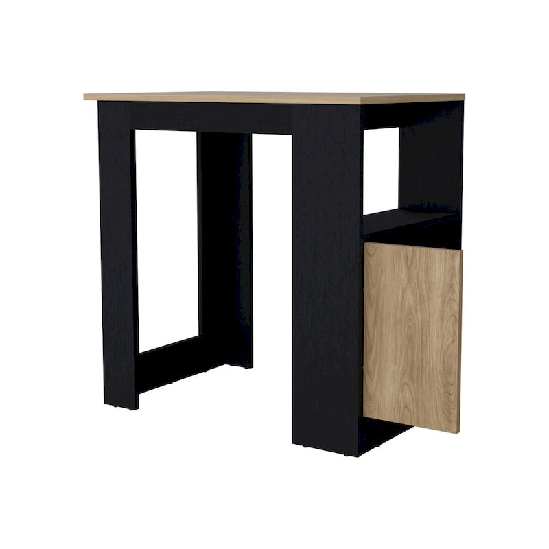 Îlot de cuisine FM FURNITURE Arial en mélamine, chêne noir/naturel
