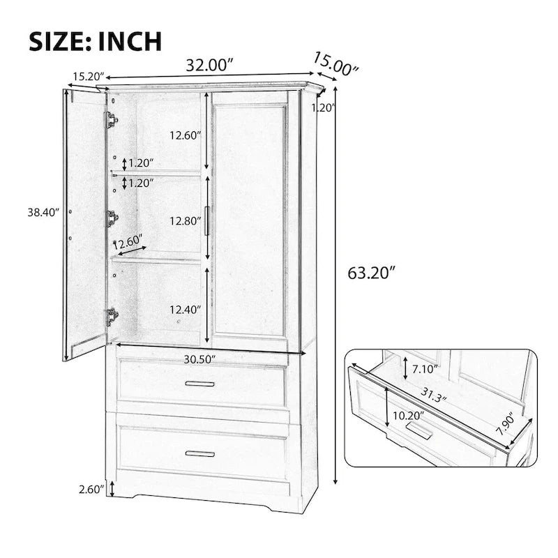 Armoire de rangement haute pour salle de bain