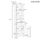 Armoire de rangement haute avec 3 tiroirs et étagères réglables
