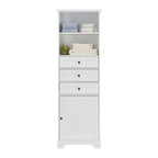 Armoire de rangement haute avec 3 tiroirs et étagères réglables