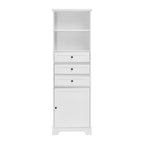Armoire de rangement haute avec 3 tiroirs et étagères réglables