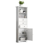 Armoire de rangement haute avec 3 tiroirs et étagères réglables