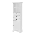 Armoire de rangement haute avec 3 tiroirs et étagères réglables