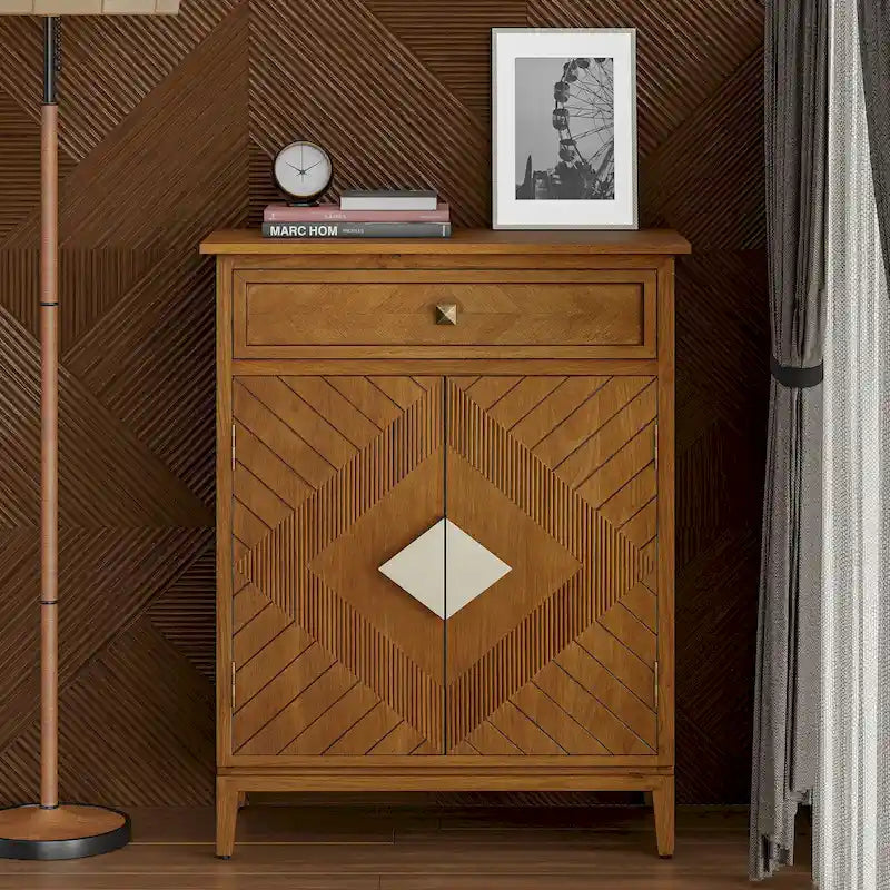 Buffet d'appoint COZAYH style ferme, en bois, avec 2 portes et 1 tiroir