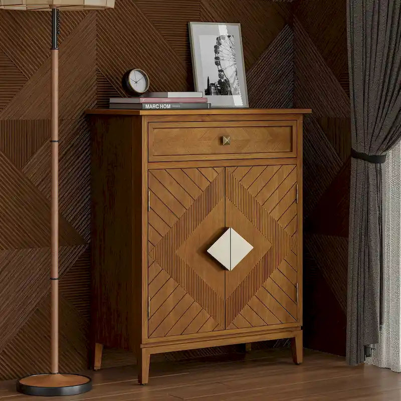 Buffet d'appoint COZAYH style ferme, en bois, avec 2 portes et 1 tiroir