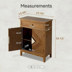 Buffet d'appoint COZAYH style ferme, en bois, avec 2 portes et 1 tiroir