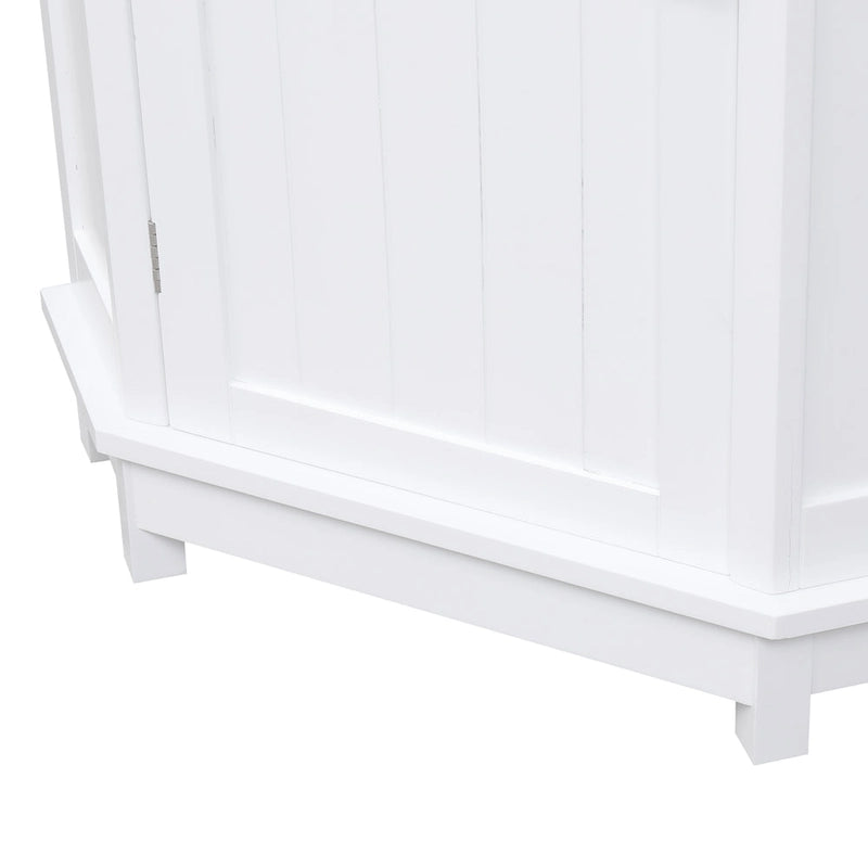 Armoire d'angle triangulaire avec étagère réglable