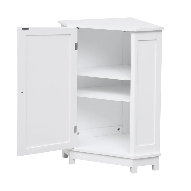 Armoire d'angle triangulaire avec étagère réglable