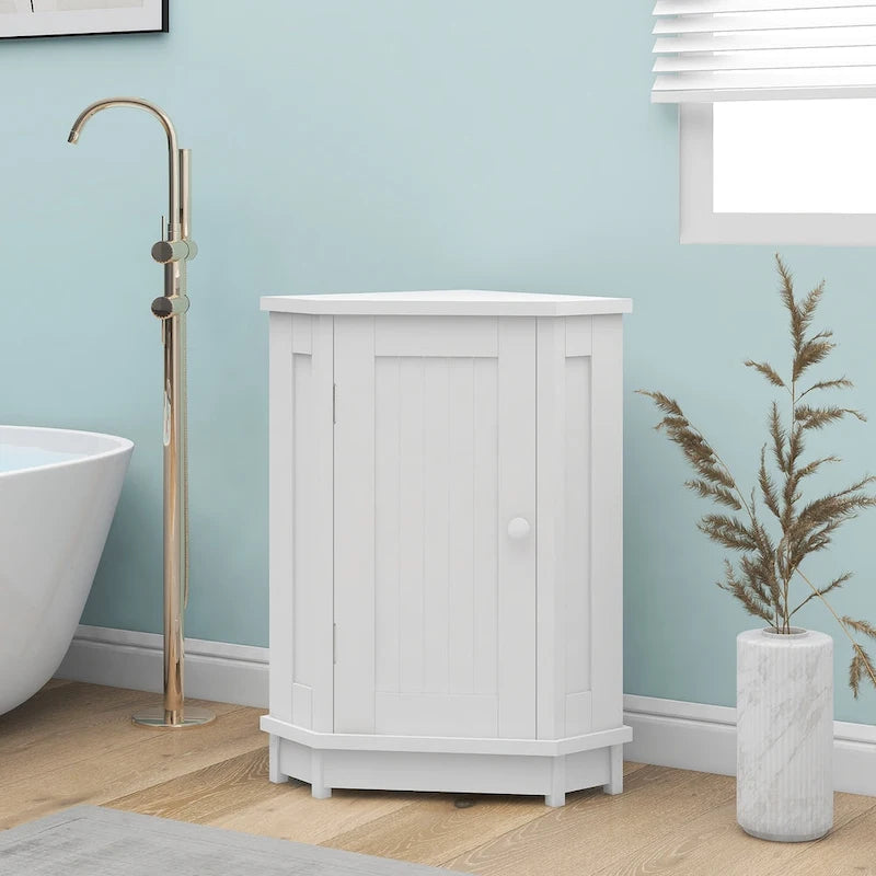 Armoire d'angle triangulaire avec étagère réglable
