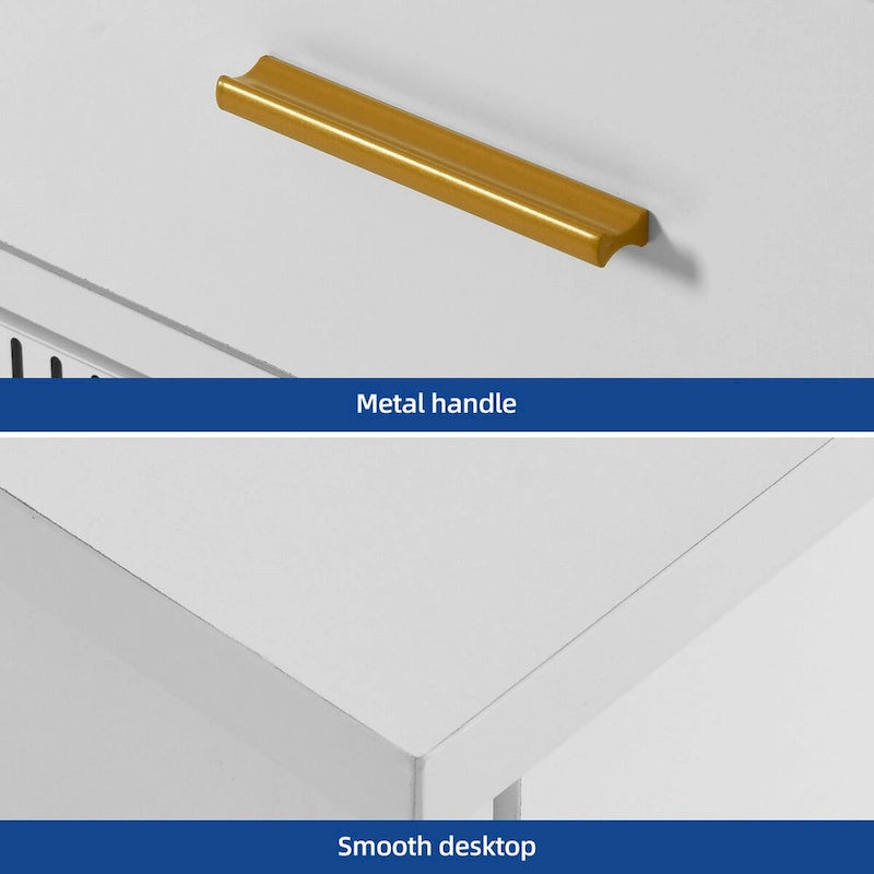 Buffet Moasis 55 avec 2 grands tiroirs, rangements de cuisine, tables basses en bois