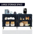 Buffet/meuble de rangement moderne en bois laqué à 4 portes, pour salon
