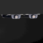 Armoire à quatre portes à angles arrondis et panneaux de porte ondulés